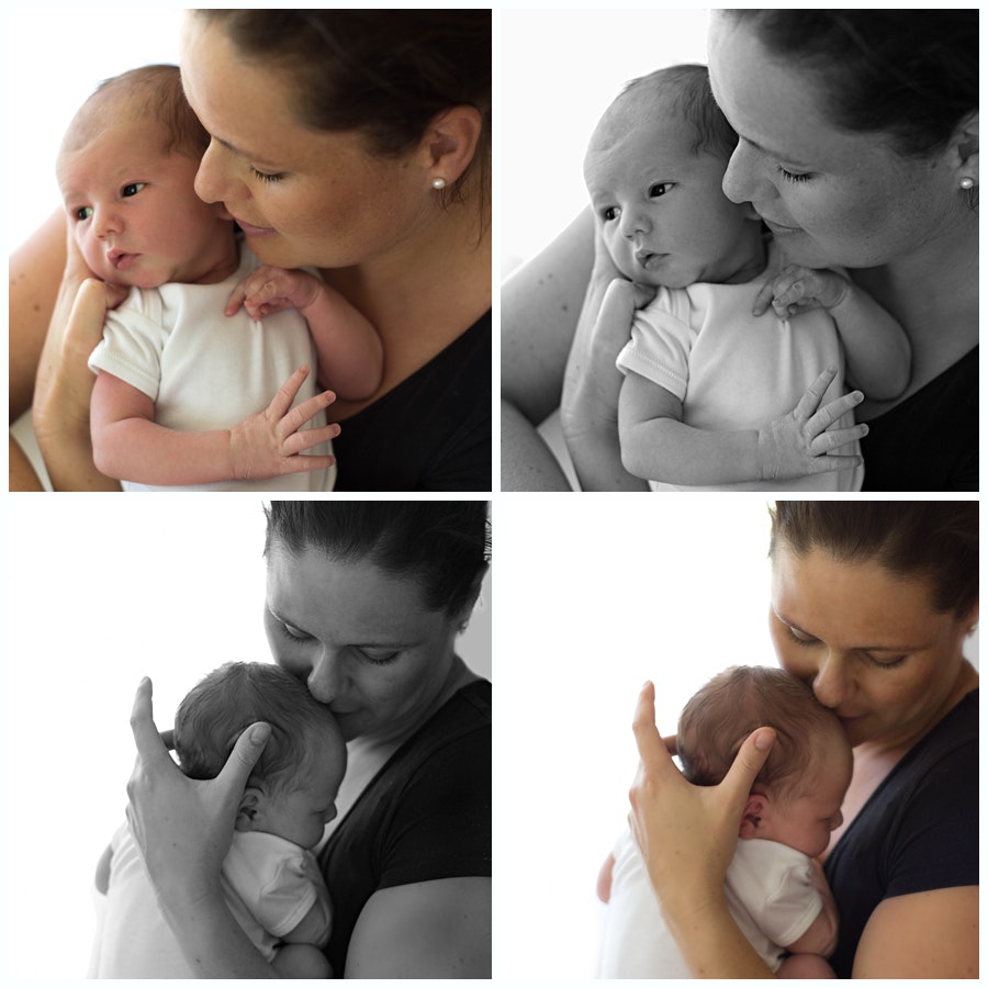 Mother and baby - Beautiful bond between mother and baby, natural and simple, colour and black and white