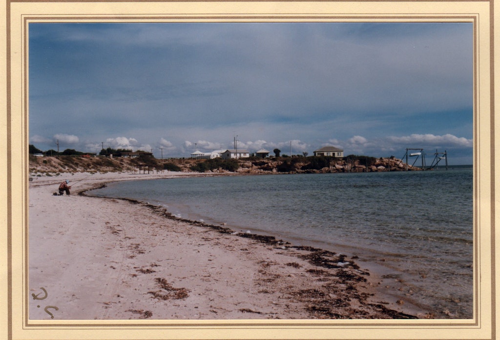 Bluff Beach showing Davits in distance
